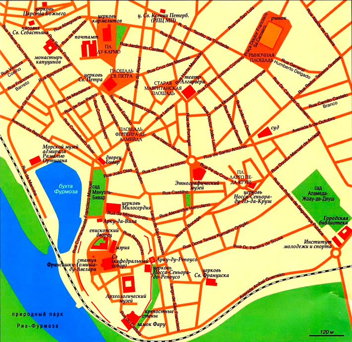 город Фару на карте
