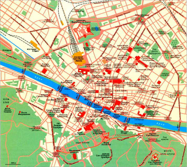 карта Флоренции