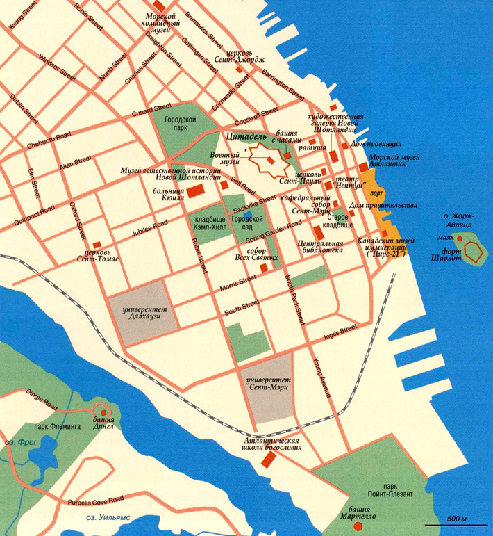 Город Галифакс на карте
