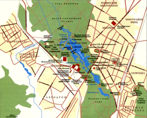 Карта Гатчина
