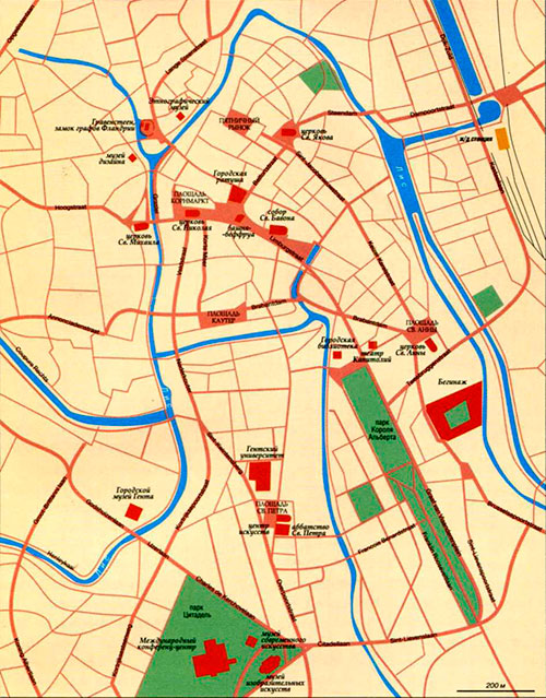 Карта Гента