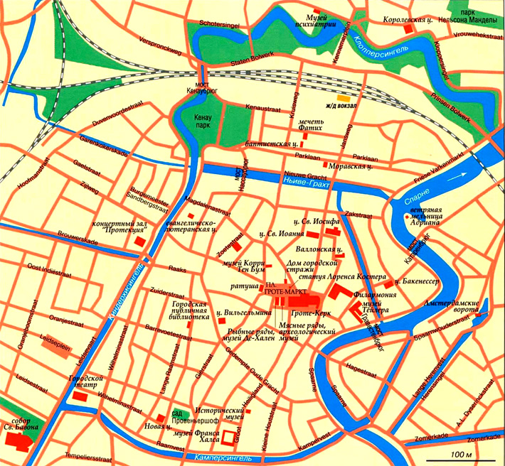 карта города Харлем