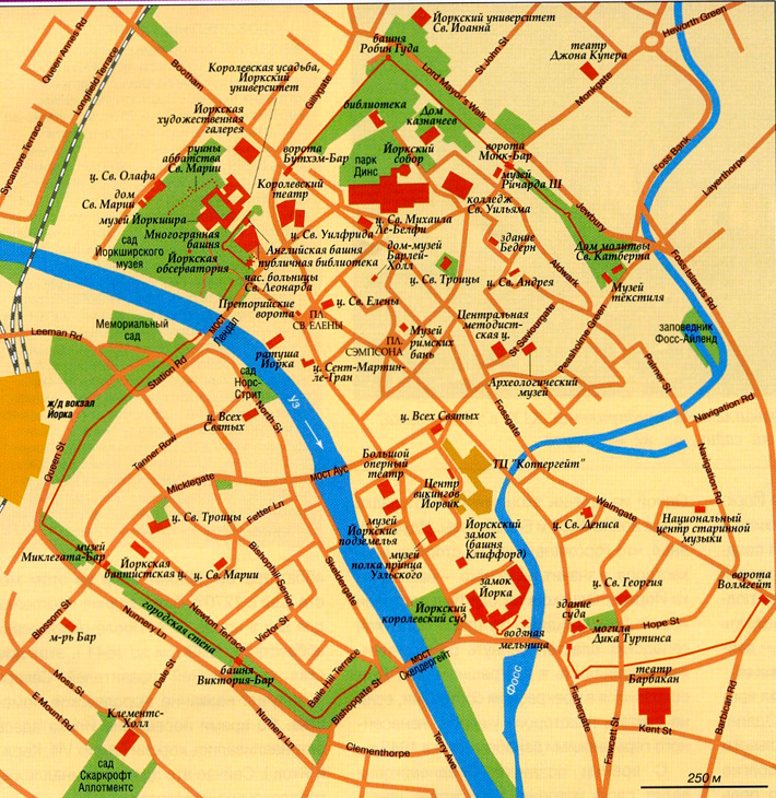 карта города Йорк