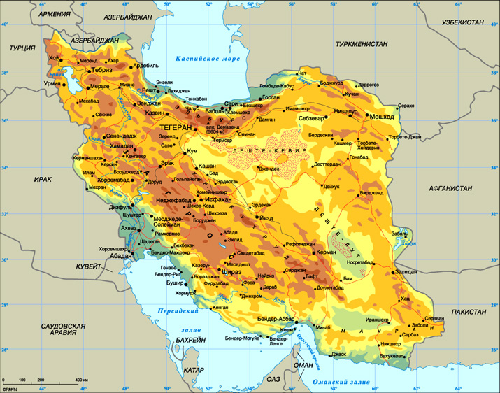 карта Ирана