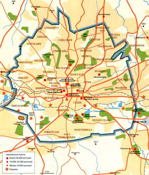 карта Йоханнесбурга (ЮАР)