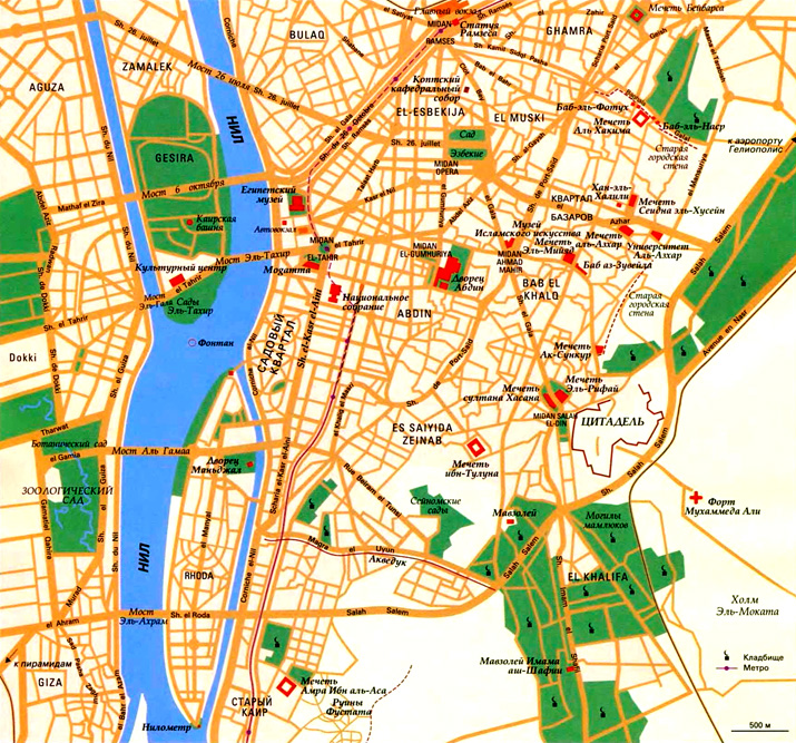 карта города Каир
