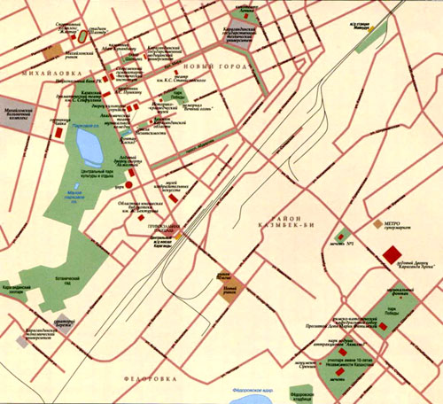 Карта Караганды