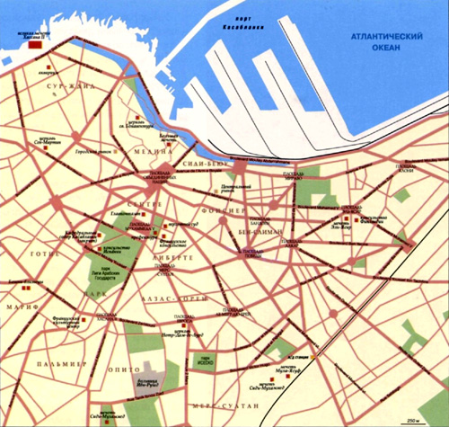 Карта города Касабланка
