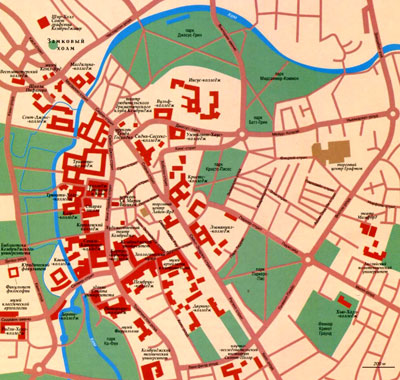 Город Кембридж на топографической карте, Англия.