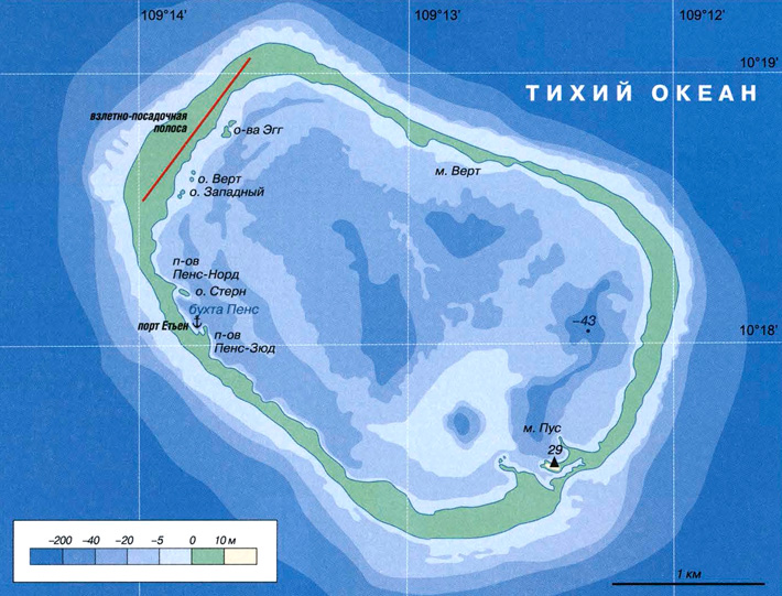 Остров Клиппертон на карте