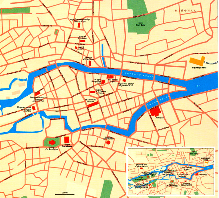 карта города Корк