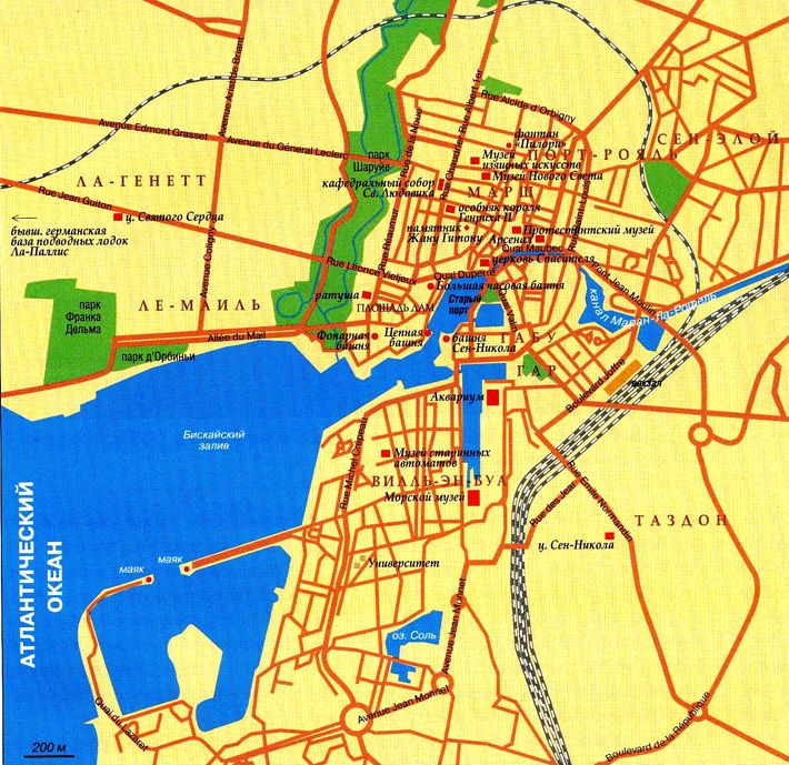 карта города Ла-Рошель