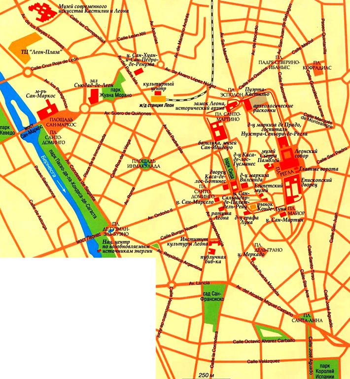 карта города Леон