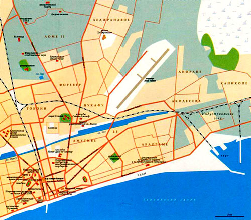 столица Того Ломе на карте