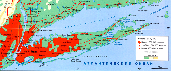 остров Лонг-Айленд на карте