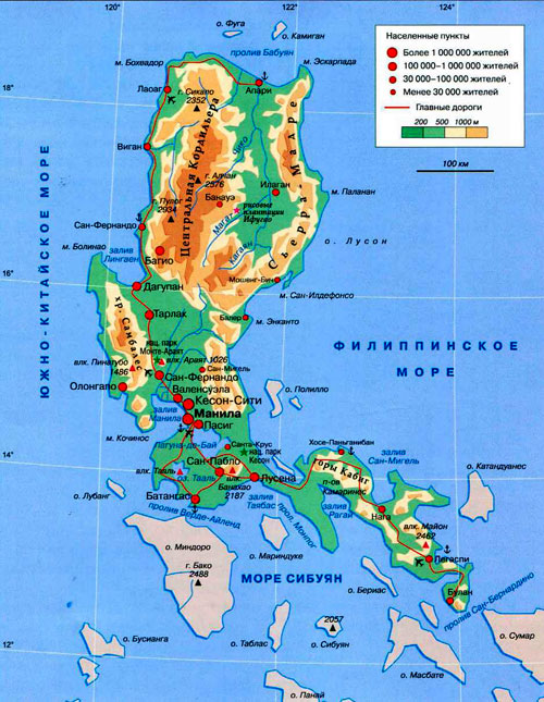 Лусон на карте (Филиппины)