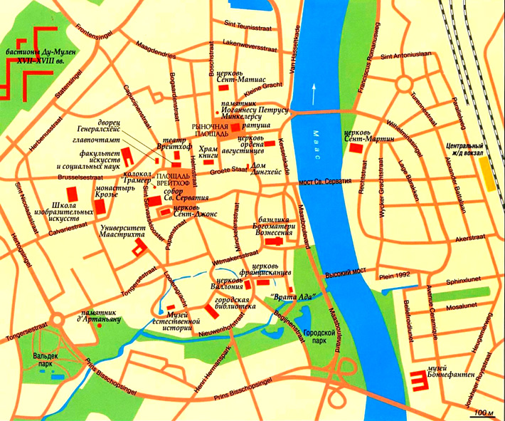 карта города Маастрихт