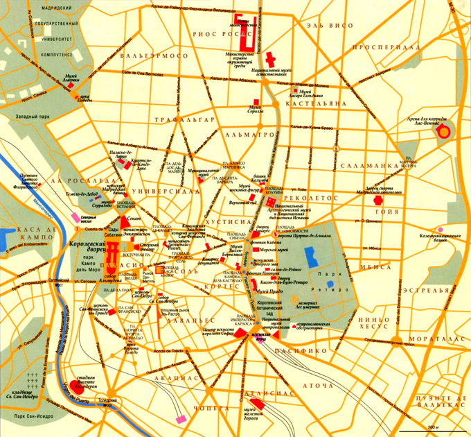 карта города Мадрид