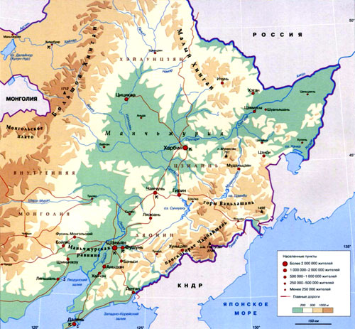 Карта Маньчжурии