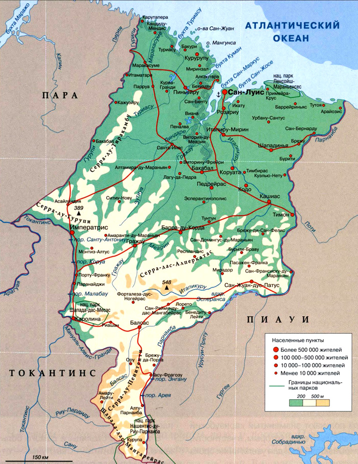 штат Мараньян на карте