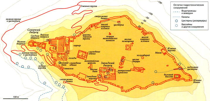 Крепость Масада на карте