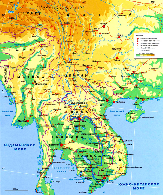 Река Меконг на карте
