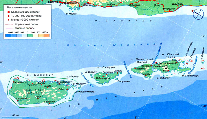 Ментавайcкие острова на карте
