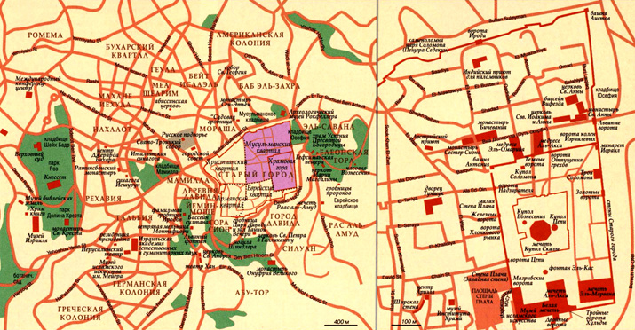 Мусульманский квартал на карте (Иерусалим)