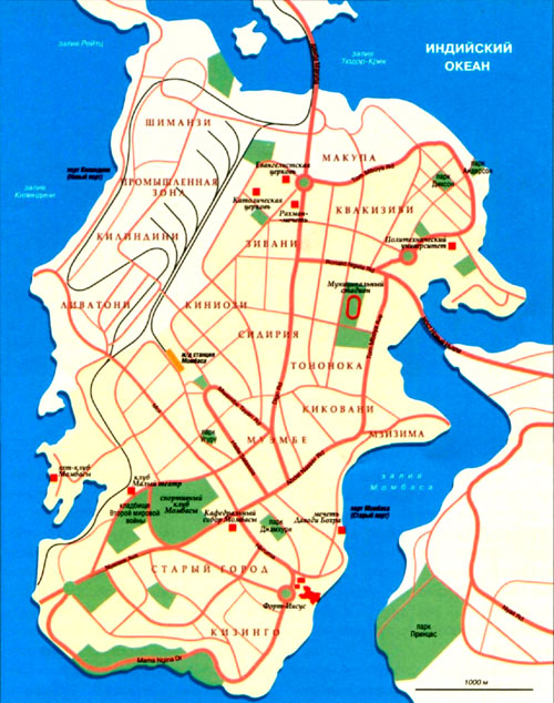 карта Момбасы