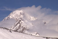 Гора Монблан, самая высокая гора в Альпах, Европа.