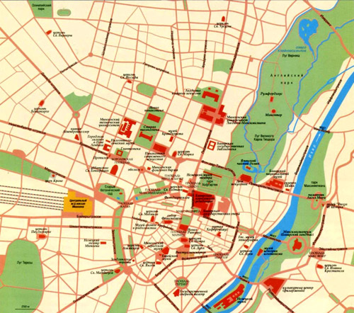 Город Мюнхен на топографической карте, Германия.