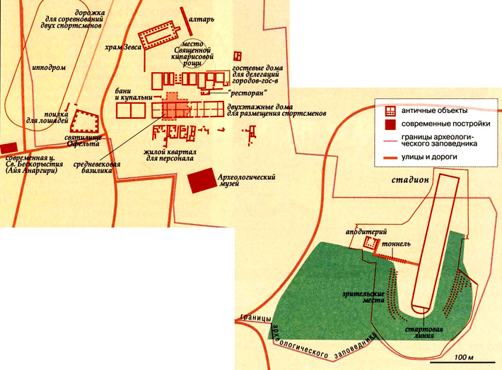 Древний город Немея на карте