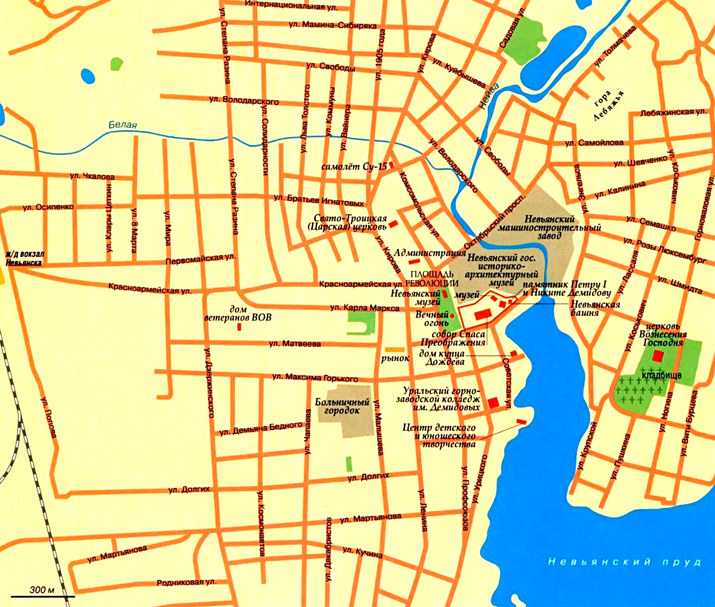 карта города Невьянск