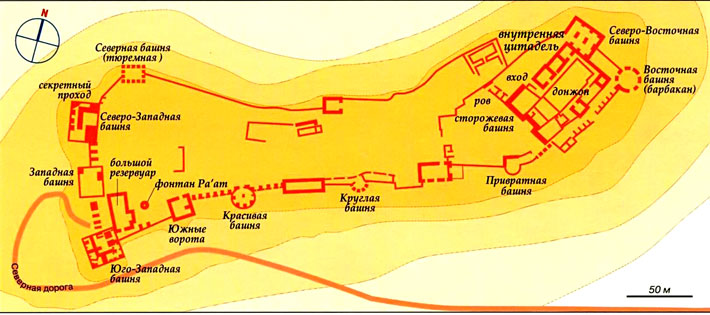 крепость Нимрод на карте