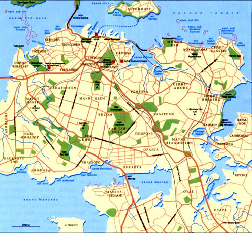 Карта Окленда