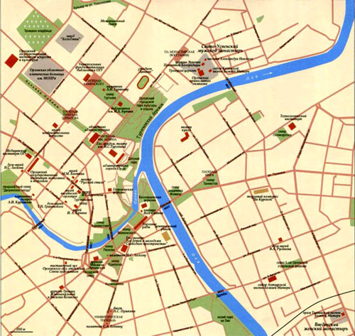Карта города Орел