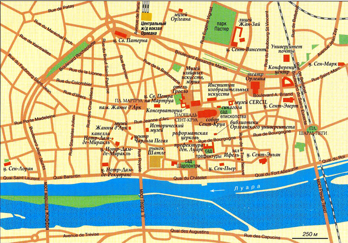 карта города Орлеан