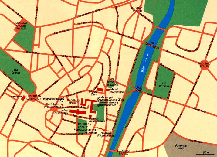 карта города Ош (Франция)