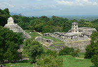 Паленке, древний город майя в штате Чьяпас, Мексика.