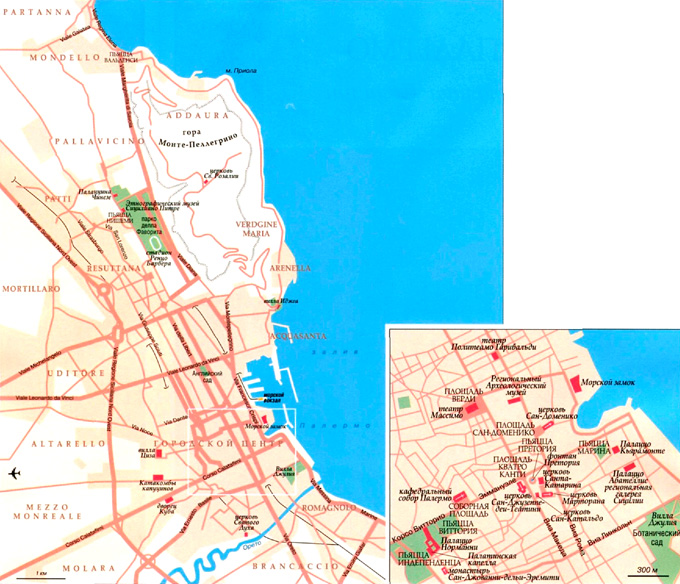 карта города Палермо