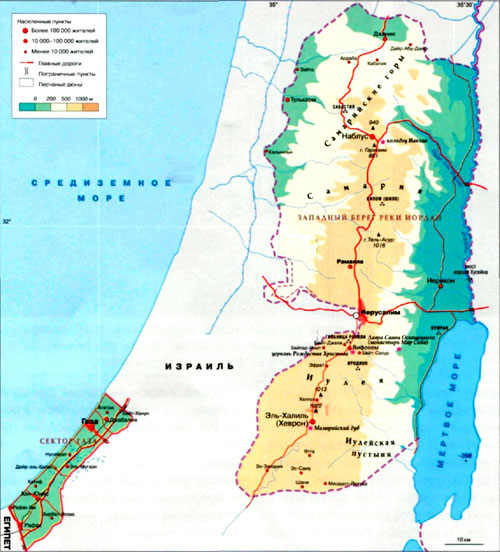 Палестина на карте.