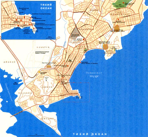 Карта города Панама