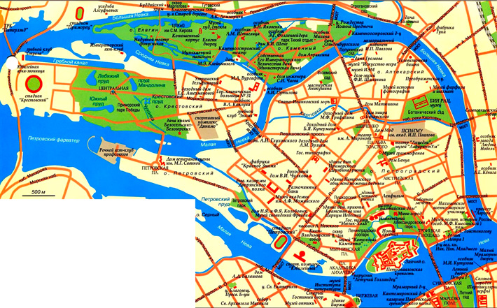 Петроградский район (Санкт-Петербург) на карте