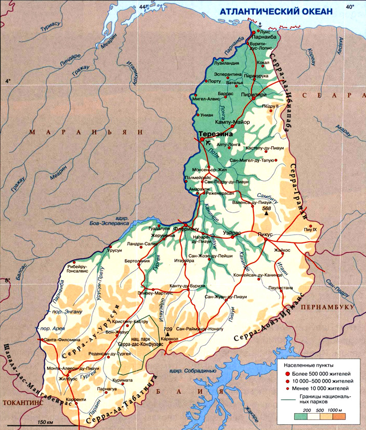 штат Пиауи на карте