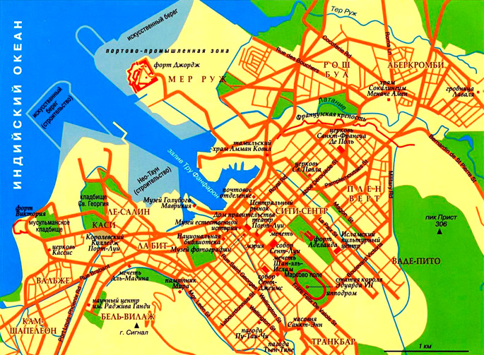 Карта города Порт-Луи