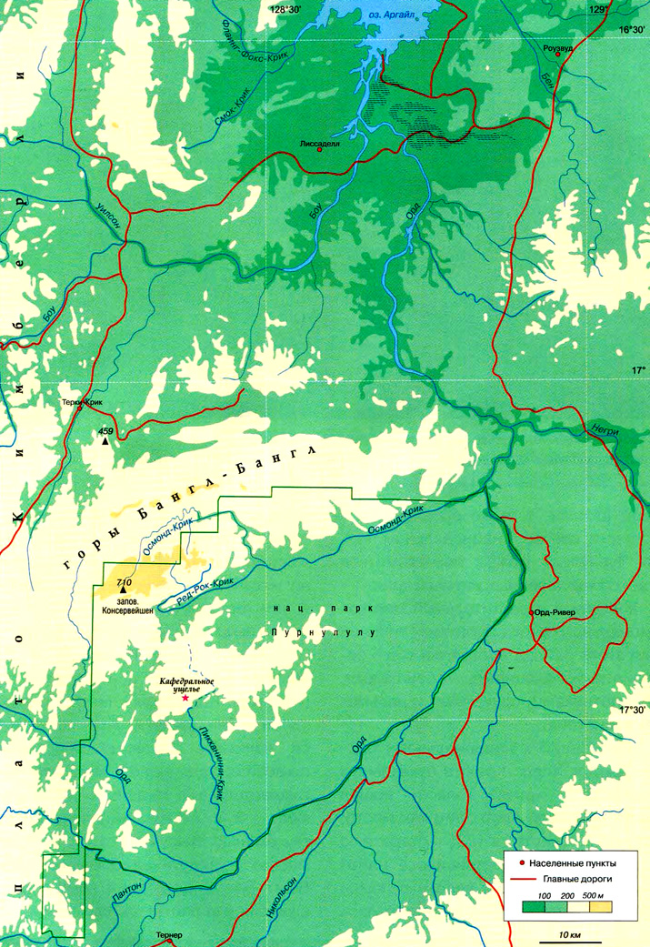Национальный парк Пурнулулу на карте