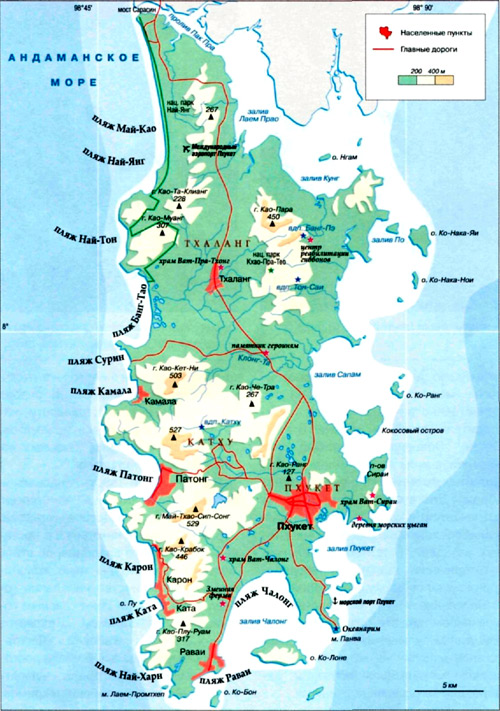 Карта Пхукета