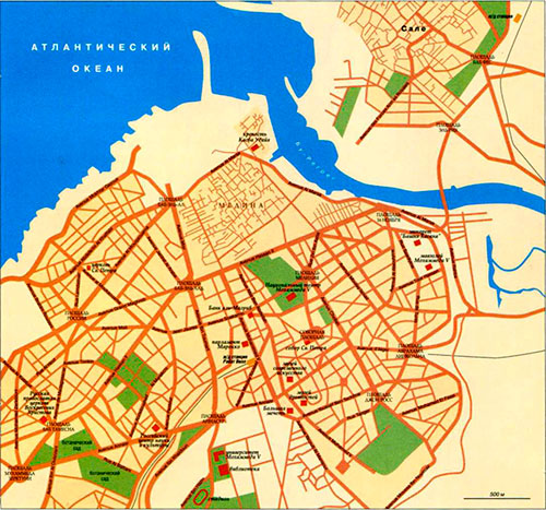 карта Рабата (Марокко)