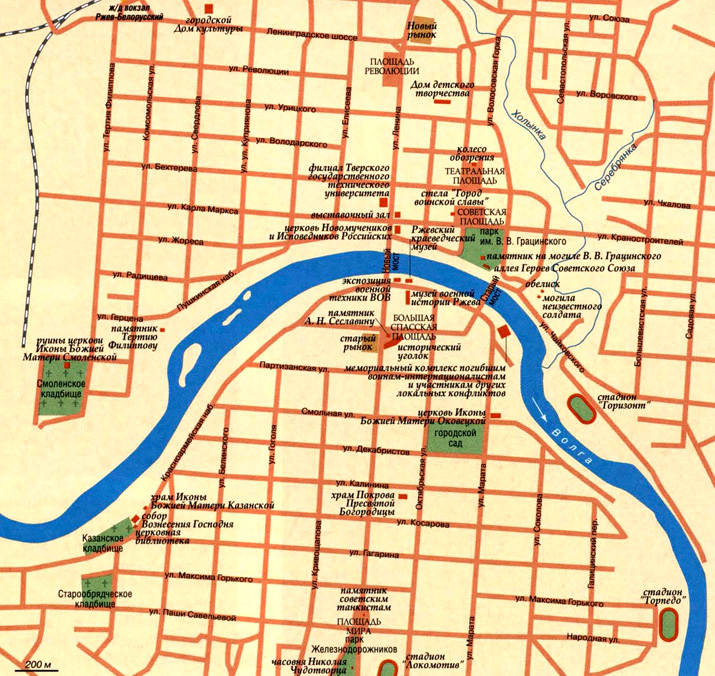 карта города Ржев