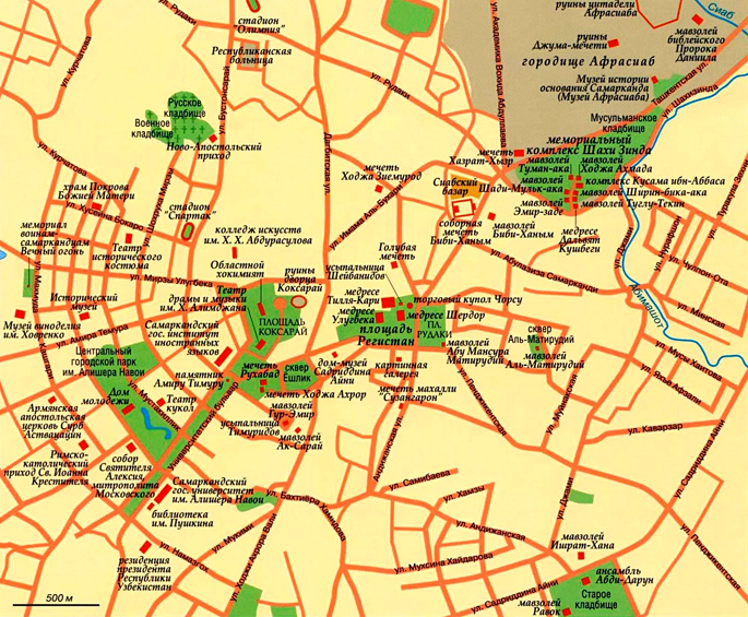 Карта Самарканда
